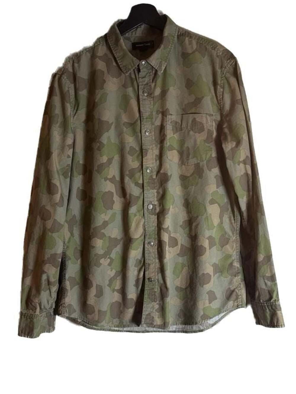 Treasure & Bond Camouflage Long Sleeve Button Down Shirt, Size L
